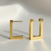 Gold Plated Square Earrings