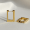 Gold Plated Square Earrings