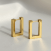 Gold Plated Square Earrings