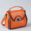 Vintage Custom Women Pu Leather Handbag (Orange Bag)
