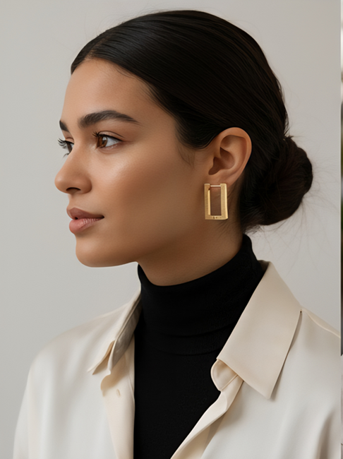 DLJC Bags & Aksesory - Fashionista Lady with Earrings
