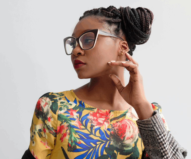 Beautiful Black Lady With Minimalist Accessories